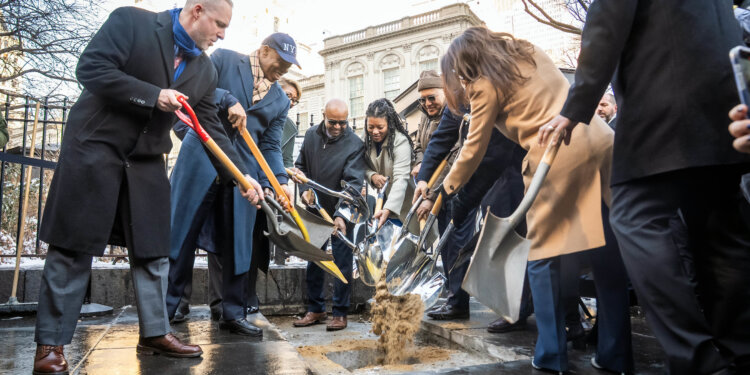Mayor Adams Buries Time Capsule to Mark New York’s Moment in History