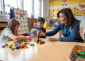 Governor Kathy Hochul in school related to Child Tax Credit program