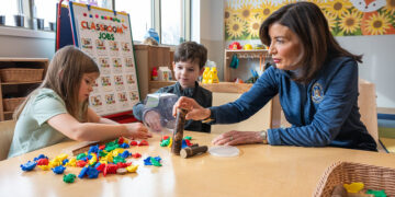 Governor Kathy Hochul in school related to Child Tax Credit program